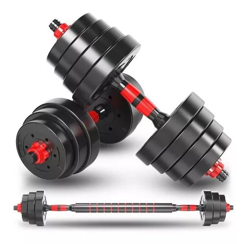 Kit pesa y mancuernas 20 kilos 12 discos, entrenamiento en casa + ENVIO GRATIS